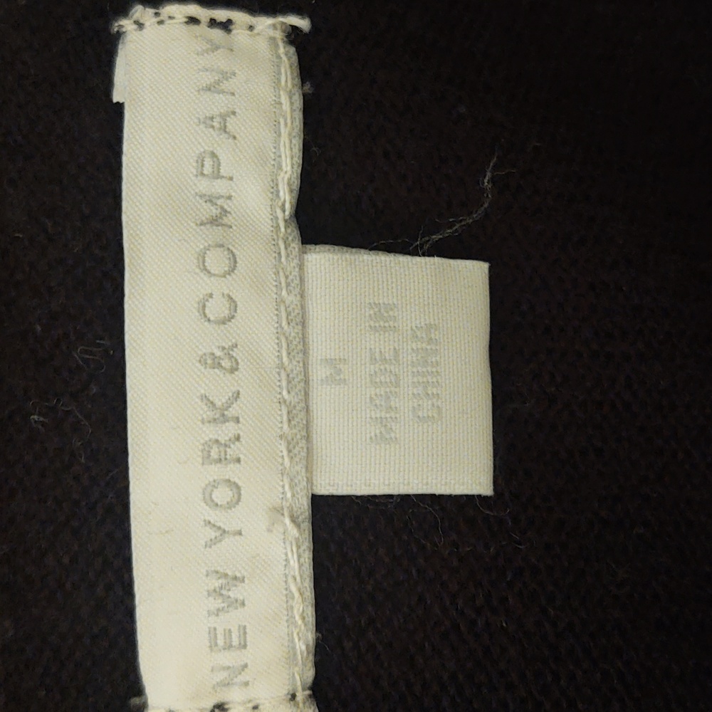 New York & Company Size Medium Black Belted Sweater Dress - Picture 10 of 11